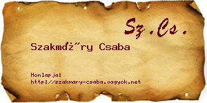 Szakmáry Csaba névjegykártya