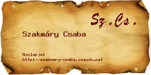 Szakmáry Csaba névjegykártya