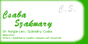 csaba szakmary business card