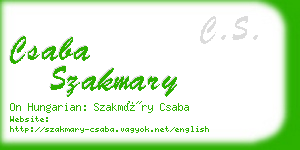 csaba szakmary business card